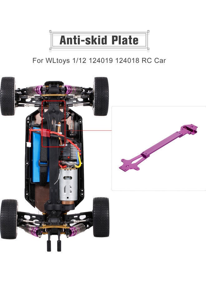 NIBEMINENT RC Car Anti-skid Plate Aluminium Alloy Radio Tray 10.5x1.5x8cm - Image 3