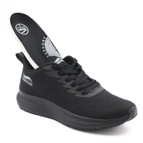 SHAPECRUNCH Arch Support Shoes with Soft Cushioned Insoles for Men for Walking and Running - Comfortable and Stylish (Black, UK Footwear Size System, Adult, Men, Numeric, Medium, 12) - Image 1