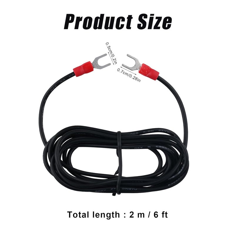 Power quick wiring U type, phonograph turntable ground wire drive power supply battery ACDC terminal line 2m - Image 3