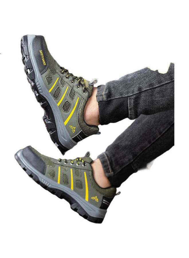 Old housekeeper Old Steward Labor Protection Shoes Men'S Super Light Breathable Steel Toe Smash-Proof And Stab-Proof Work Site Safety Shoes La Function Mountaineering Style 36 - Image 1
