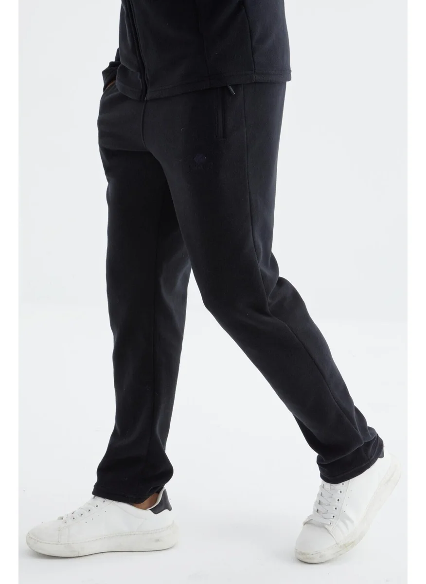 Tommy Life Navy Blue Stand Collar Basic Men's Polar Fleece Tracksuit - 85193