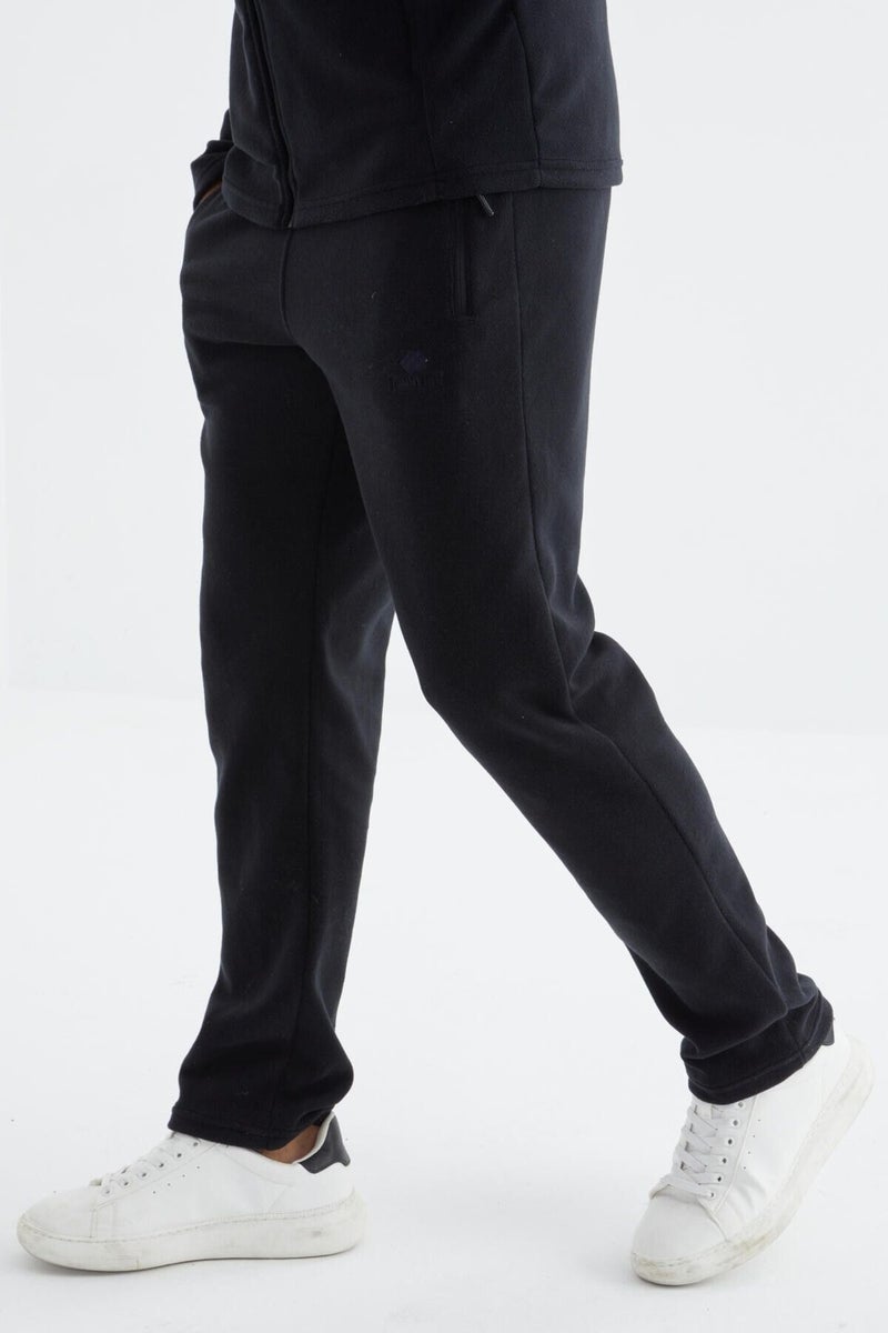 Tommy Life Navy Blue Stand Collar Basic Men's Polar Fleece Tracksuit - 85193  - Image 2