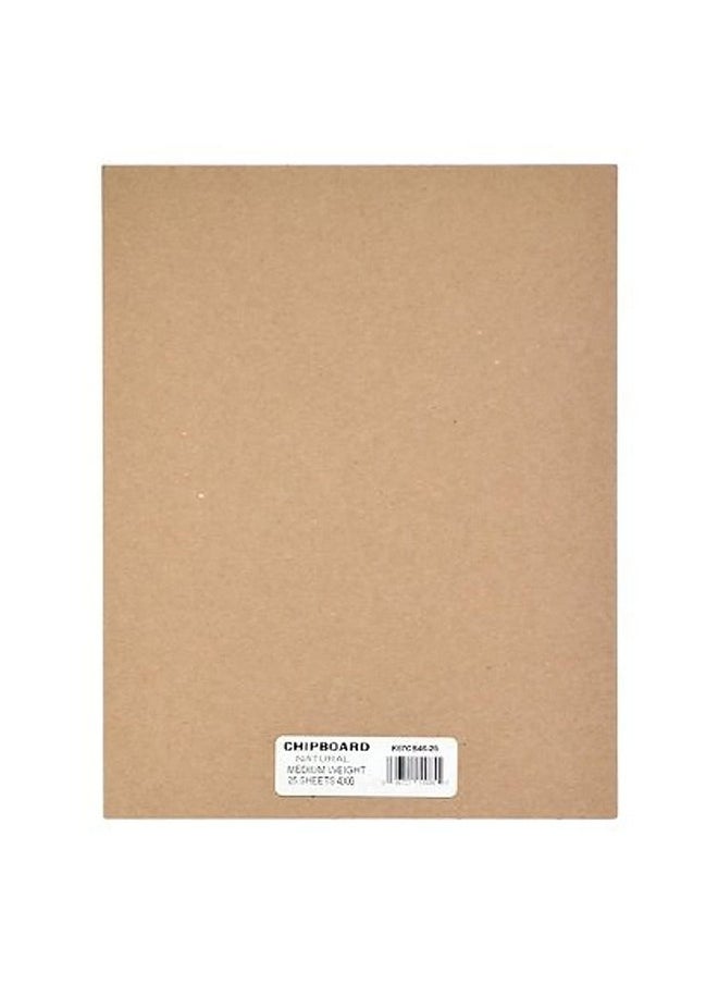Grafix - Natural Medium Weight Chipboard Sheets 4"X6" 25/Pkg 4"X6"X0.057" Count - Image 1