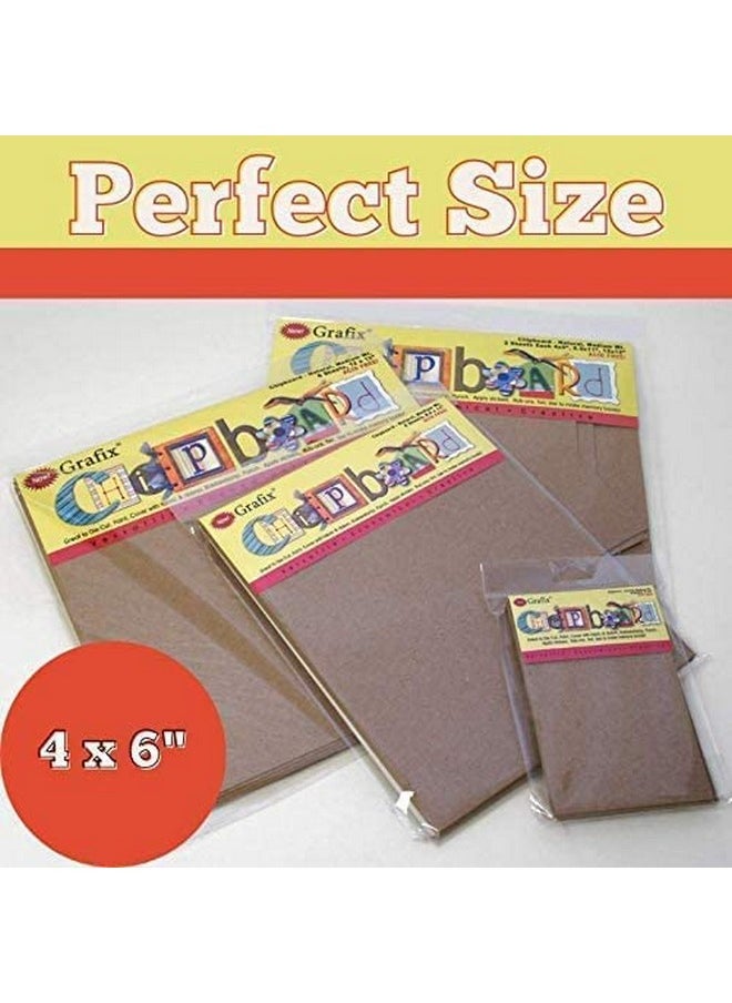 Grafix - Natural Medium Weight Chipboard Sheets 4"X6" 25/Pkg 4"X6"X0.057" Count - Image 1