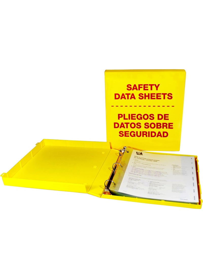 UniKeep UniKeep SDS Bilingual Fully Enclosed Case with Metal Binder Rings  15 Binder Spine  Case Includes Both English and Spanish Printing on Cover  - Image 3