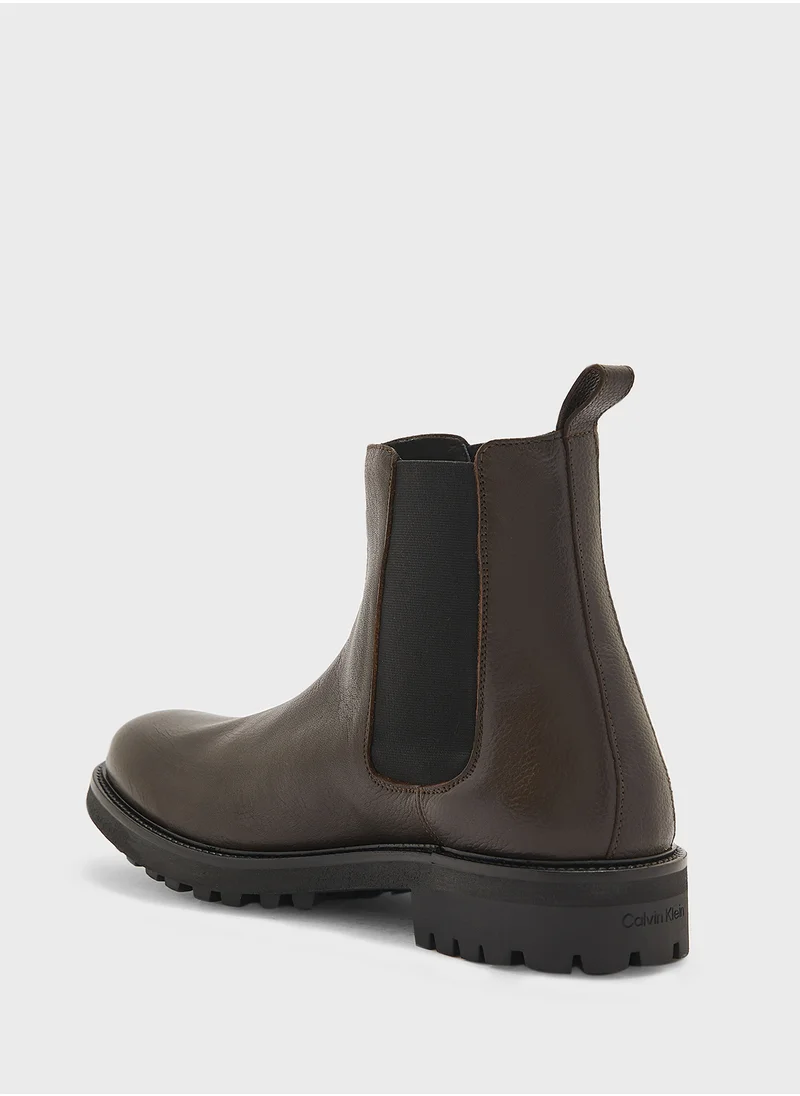 CALVIN KLEIN High Top  Lace Up Boots