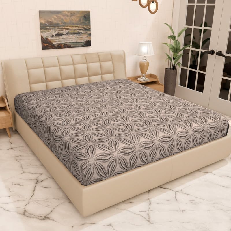 Innovative Edge 100% Waterproof Mattress Protector King Size - 2-in-1 Design Works as a Bedsheet - Soft Breathable Fabric - Noiseless TPU Leak-Proof Layer - Brown Flower - Image 1