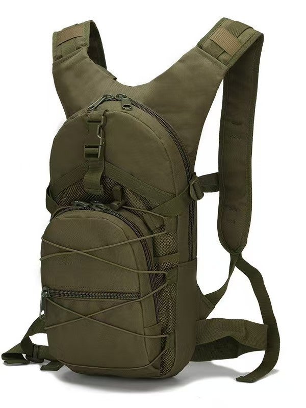 Generic Cycling Bag, Leisure Backpack, Outdoor Travel, Combat Hiking, Mountaineering, Sports, Large-Capacity Water Bag Backpack Army green 