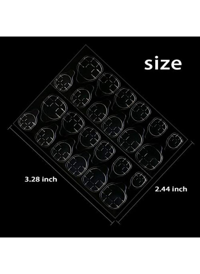 Allstarry 360pcs 15 Sheets Adhesive Tabs Waterproof Breathable Glue Tabs Fake Nail Glue Stickers DoubleSided Nail Jelly Sticker Super Sticky Transparent Flexible for Manicure - Image 3