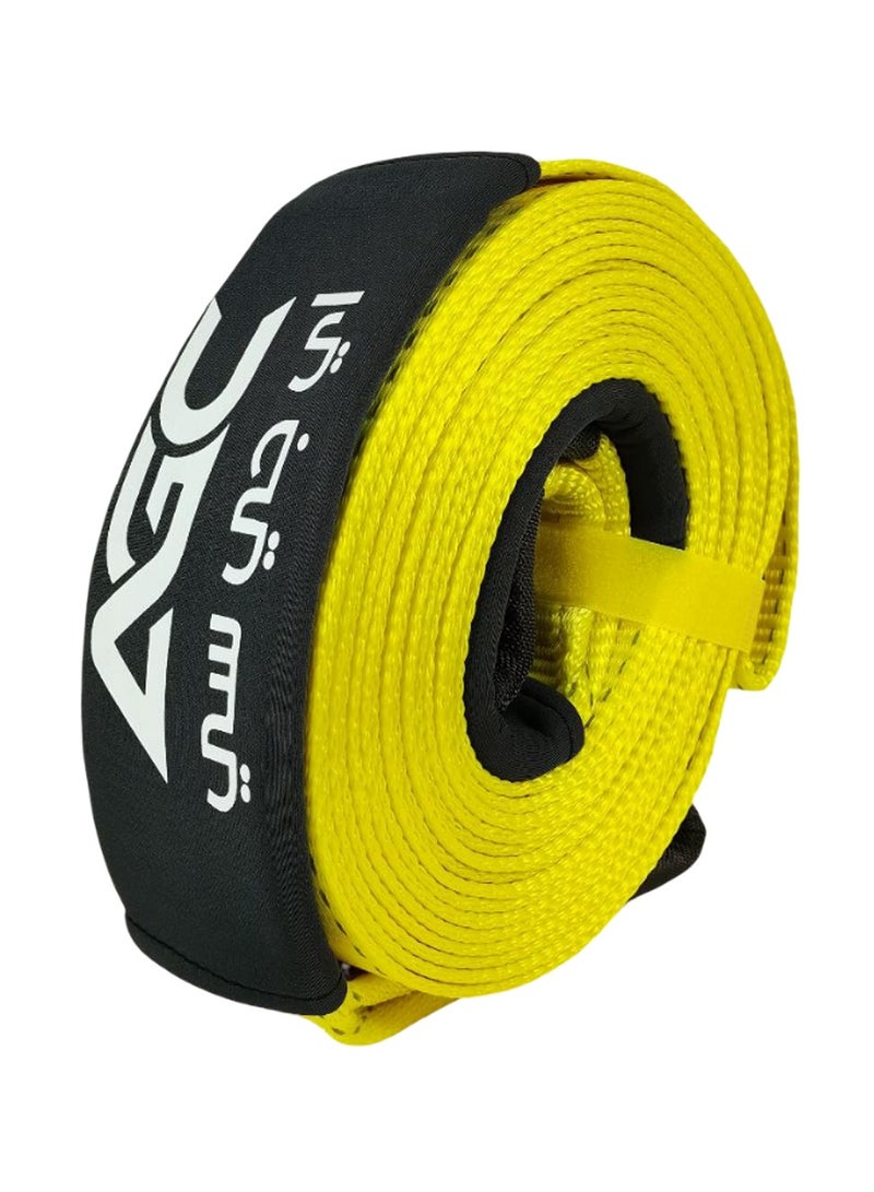 Agc AGC TR001 Heavy Duty Tow Strap 9M x 11CM, 18000KG (18 Ton) Breaking Strength, 100% Premium Nylon Recovery Rope with Reinforced Loop Ends & Reflective Strips, for Towing Cars, SUVs, Pickups, Minivans, Utility Vans on Pavement, Grass, Dirt & Off-Road Use  - Image 4