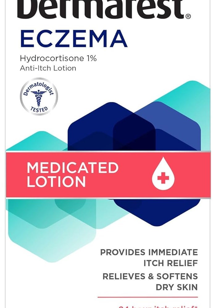 Dermarest Eczema Medicated Lotion with Hydrocortisone 1% - 4 FL OZ, Dermatologist Tested - Image 1