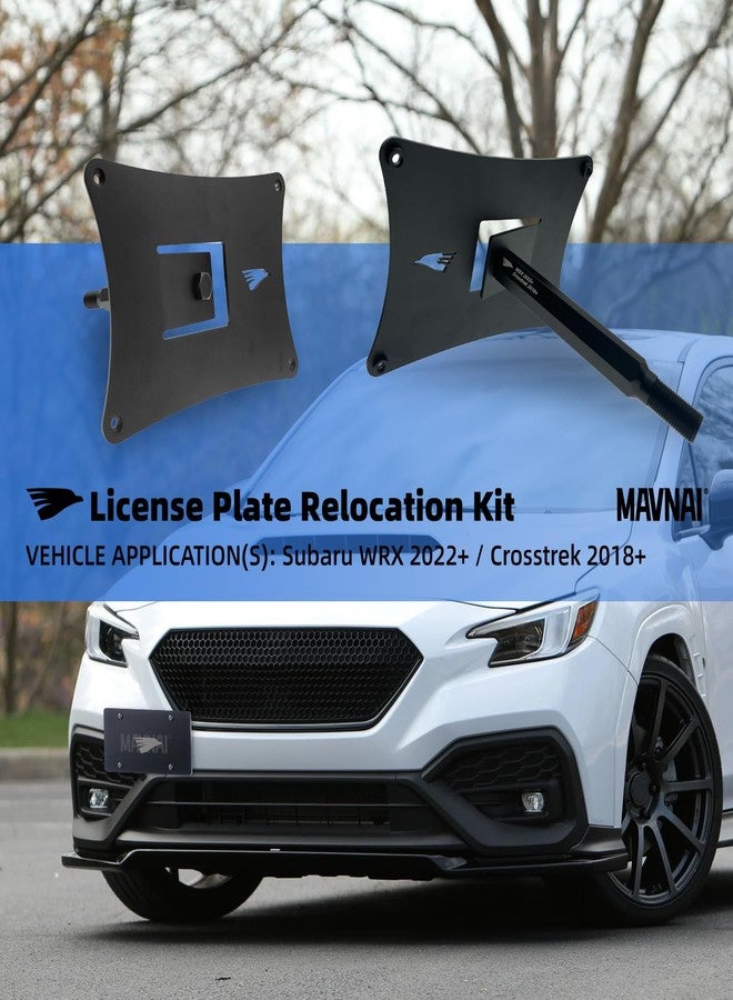 Mavnai License Plate Relocation Kit, Fits For Subaru WRX 2022+/Crosstrek 2018+, Mounts to OEM Front Tow Hook, Avoid Drilling Holes in The Front Bumper, Includes All Necessary Hardware for Installation - Image 2