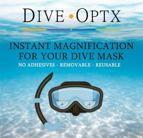 Calabria Hydrotac Dive OPTX 20/20 Stick On Bifocal Lenses +1.00 Scuba Mask Magnifying BiFocal Stickers Diving Swim Goggles - Image 4