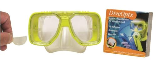 Calabria Hydrotac Dive OPTX 20/20 Stick On Bifocal Lenses +1.00 Scuba Mask Magnifying BiFocal Stickers Diving Swim Goggles - Image 5
