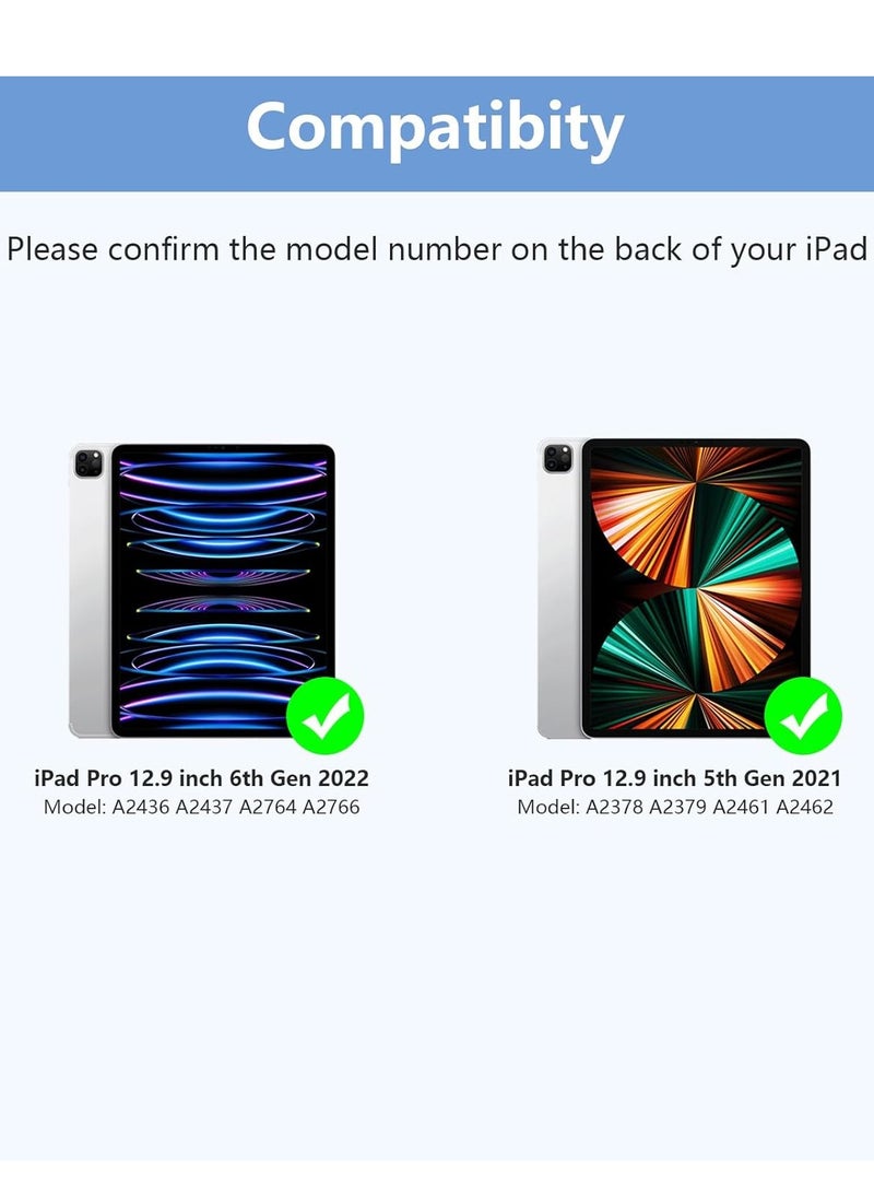 MIGOFAST 12.9 inch iPad Pro Case (2022 2020  6th/5th/4th Gen  Classic Clear Tablet Cover Shockproof TPU Gel Silicone Slim and Protable  - Image 2