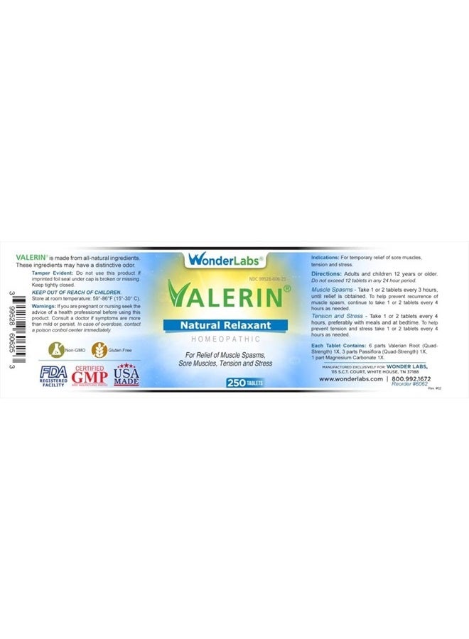 Wonder Laboratories Valerian Natural Relaxant for Tension Relief, Stress Relief, Leg Cramp Relief and Other Muscle Cramps Magnesium, Passion Flower, & Valerian Root Muscle Relaxant - (90ct) - Image 2