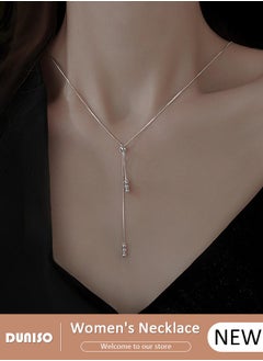 DUNISO 925 Pure Silver Necklace, Fashion Dainty Necklace, Jewelry Hypoallergenic Necklace,  Ideal Gift for Women, Girls, Valentines, Mother's Day, Birthday Gifts  - Image 1