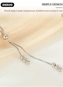 DUNISO 925 Pure Silver Necklace, Fashion Dainty Necklace, Jewelry Hypoallergenic Necklace,  Ideal Gift for Women, Girls, Valentines, Mother's Day, Birthday Gifts  - Image 3