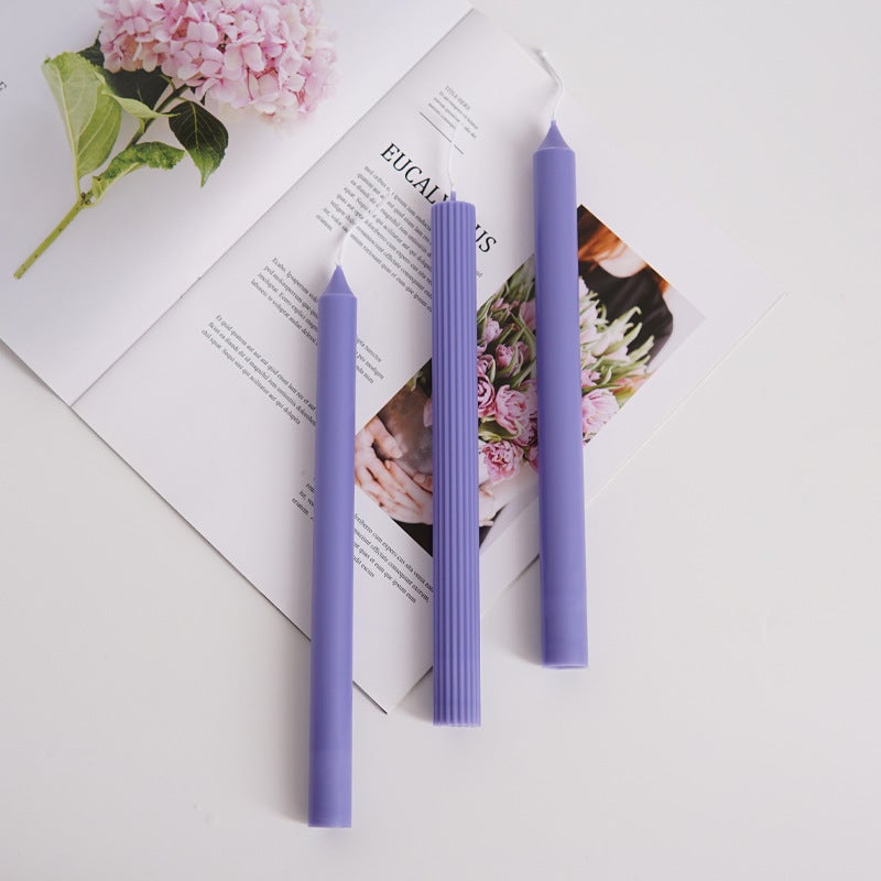 Church Top 2.2Cm Diameter Pointed Top Thin Long Pole Wax Vertical Stripesd Fine Tooth Rod Wax Diy Aromatherapy Candle Plastic Mold - Image 3