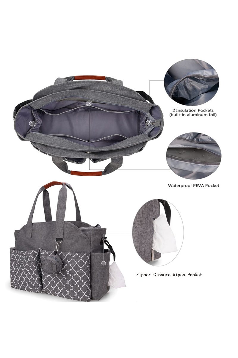 كي واي دي حقيبة حفاظات متعددة الوظائف مع لوحة تغيير مدمجة -حقيبة أطفال متنقلة مع شريط قابل للضبط وتخزين كبير - Image 4