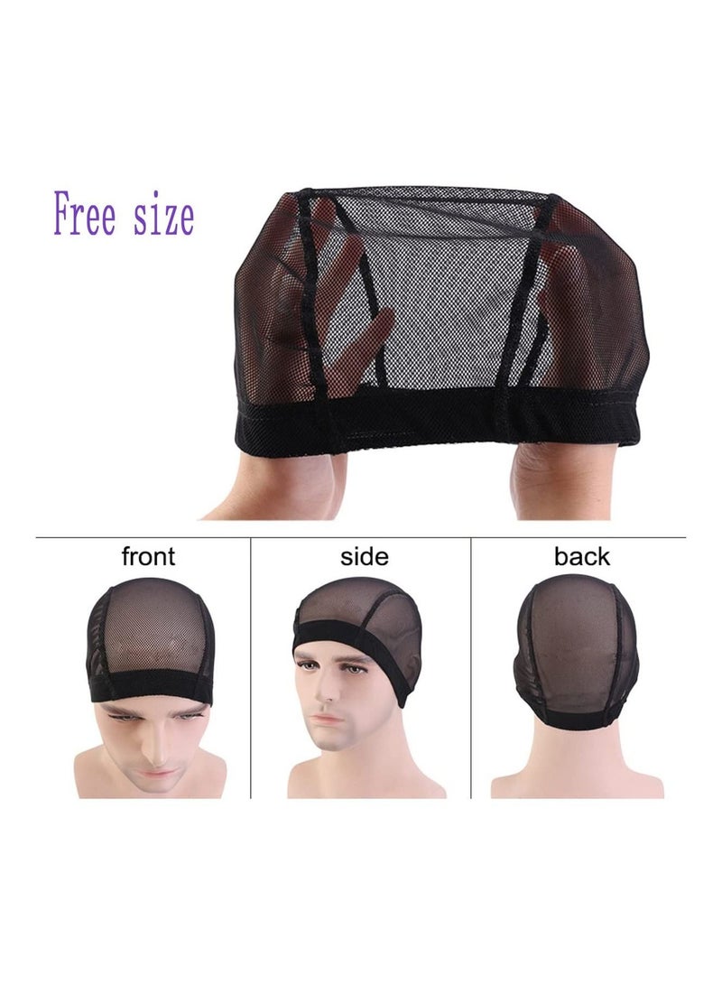 Estelle Durable 2 Packs Dome Wig Caps Black Close End Mesh Wig Caps for Woman Hair Extensions Weave Wig Wearing Stretchy Spandex Wig Caps for Wig Making Free Size - Image 2