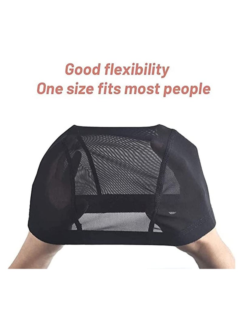 Estelle Durable 2 Packs Dome Wig Caps Black Close End Mesh Wig Caps for Woman Hair Extensions Weave Wig Wearing Stretchy Spandex Wig Caps for Wig Making Free Size - Image 3