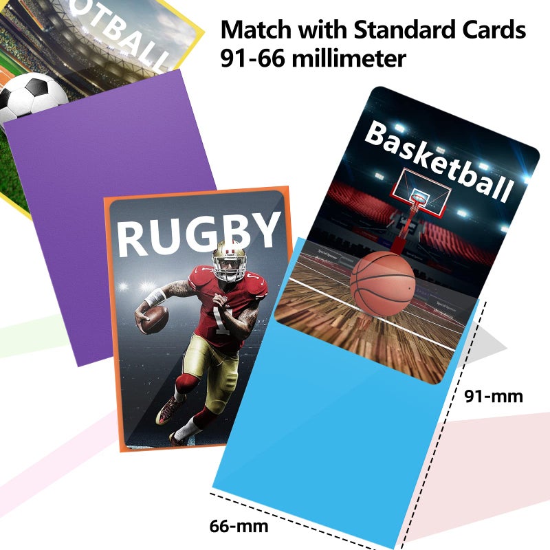 Mlikero 1000 Count Card Sleeves, Baseball Card Sleeves for Standard Cards, 10 Colors Trading Cards Sleeves Fit for MTG, Football Card, Sports Cards, Game Cards - Image 5