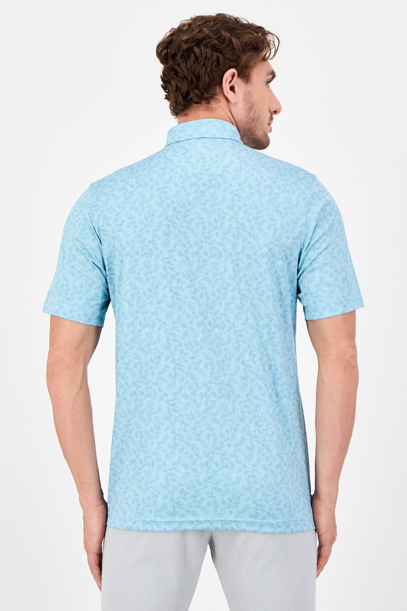 Greg Norman Men Sportswear Fit Short Sleeves Training Polo Shirt, Green - Image 3