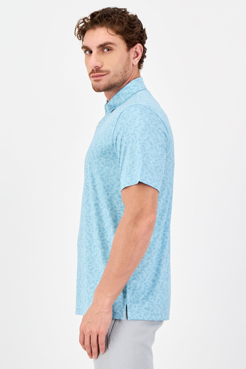 Greg Norman Men Sportswear Fit Short Sleeves Training Polo Shirt, Green - Image 4