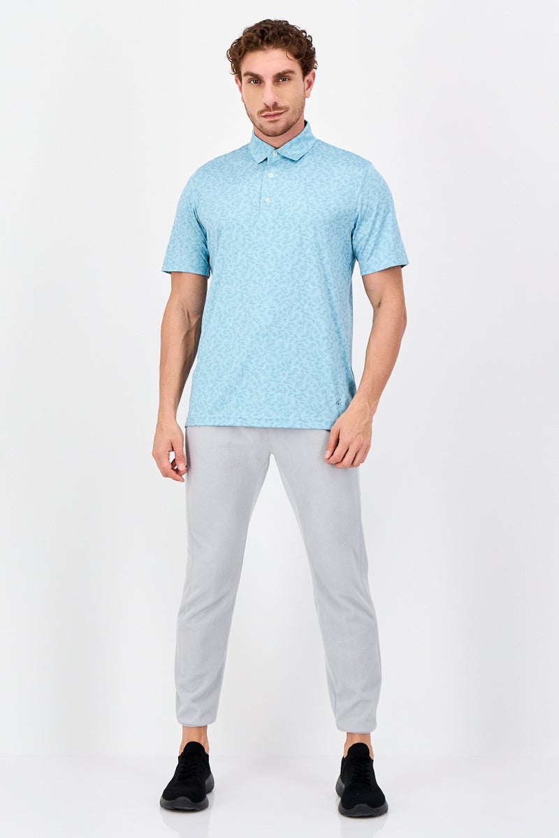 Greg Norman تي شيرت بولو رياضي للرجال بأكمام قصيرة، أخضر - Image 2