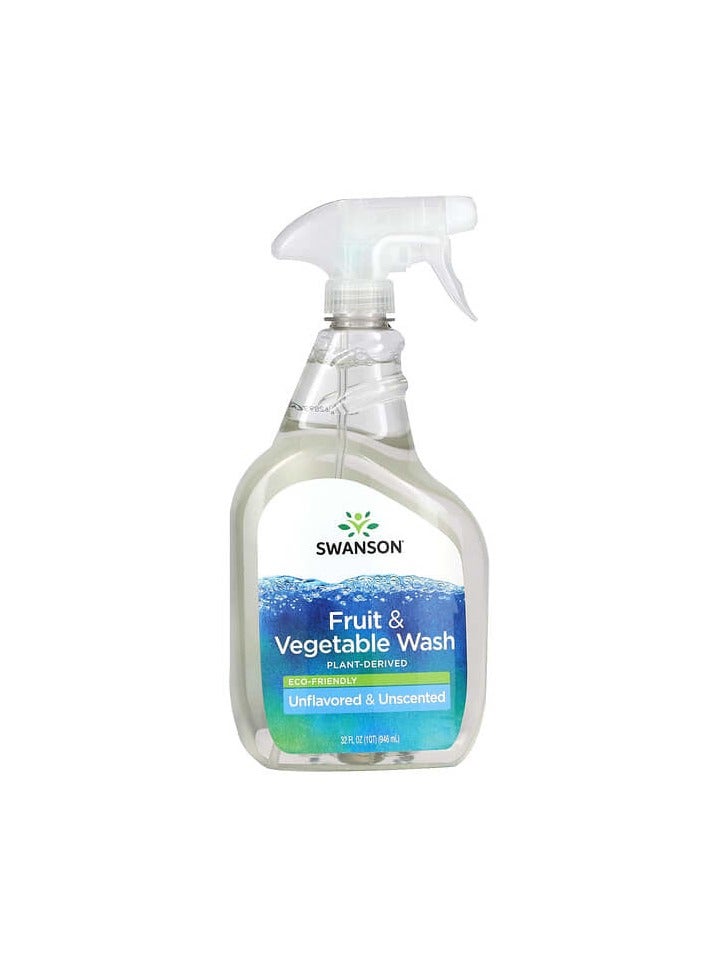 SWANSON Fruit & Vegetable Wash, Unscented , 32 fl oz (946 ml)