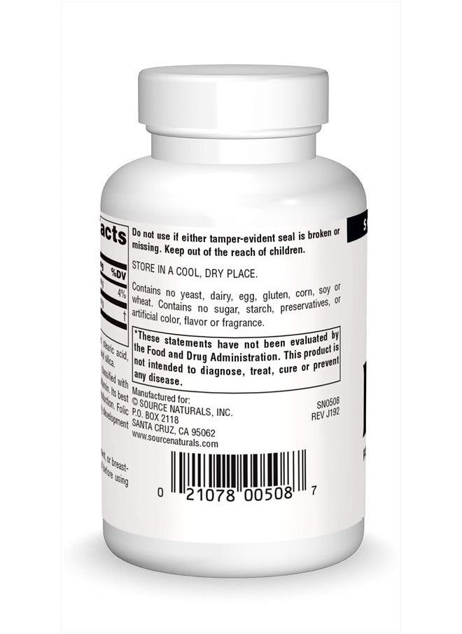 Source Naturals - PABA, Para-Amino Benzoic Acid, 100 mg Dietary Supplement - 250 Tablets - Image 1