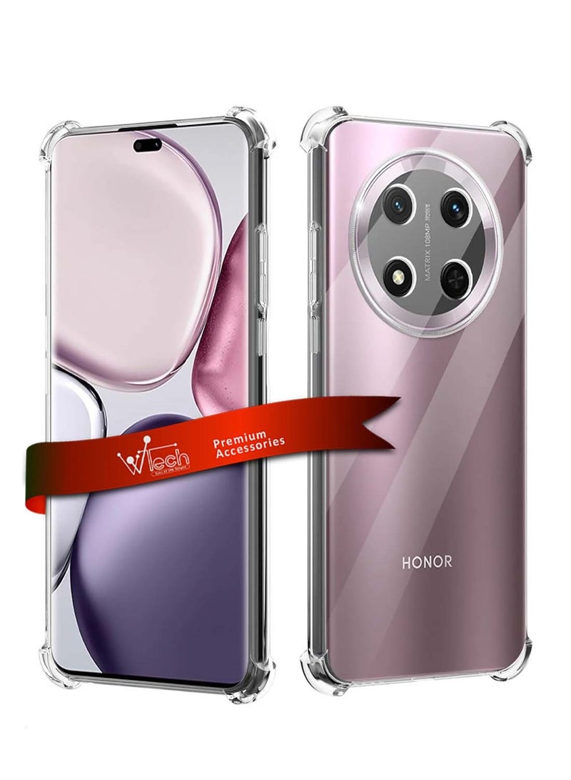 Wtech Honor X9c 5G 2024 / Honor Magic7 Lite 5G 2025 TPU Bumper Corners with Hard PC Case Cover - Clear - Image 1