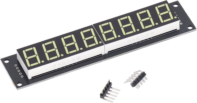وحدة مصفوفة الشرائح الضوئية (LED Bar Array Module) 74HC595، دايفرسر (Driver)، 3 أطراف للإدخال/الإخراج (Input/Output)، جهد 5 فولت (5V)، توصيل دقيق، عرض رقمي من 8 أرقام باستخدام أنبوب رقمي DIY (Digital Tube). - Image 1