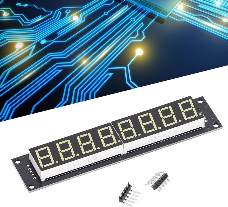 وحدة مصفوفة الشرائح الضوئية (LED Bar Array Module) 74HC595، دايفرسر (Driver)، 3 أطراف للإدخال/الإخراج (Input/Output)، جهد 5 فولت (5V)، توصيل دقيق، عرض رقمي من 8 أرقام باستخدام أنبوب رقمي DIY (Digital Tube). - Image 3