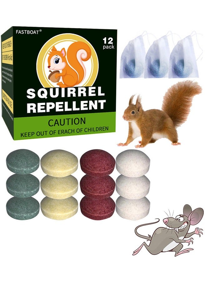 Generic Squirrel Repellent Balls for Outdoor & Attic - Mouse & Rodent Deterrent with Long-Lasting 30-60 Days Protection, Safe for Pets/Humans, Garden/Patio Use,12 PCS  - Image 1