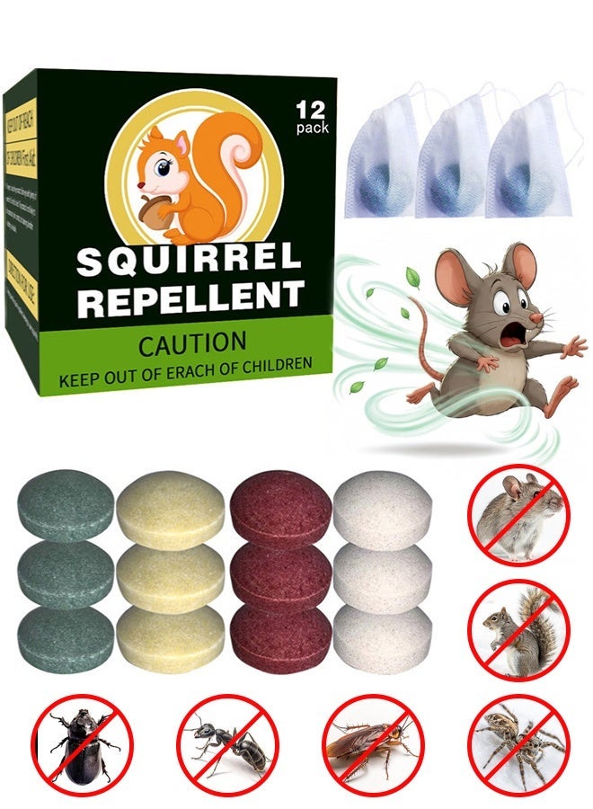12 Pcs Mouse Repellent Balls, Long Lasting 30-60 Days Rodent Mouse Squirrel Deterrent, Pet & Human Safe, Suitable for Attic Garden Patio Warehouse Farm Indoor Outdoor Pest Control - Image 1