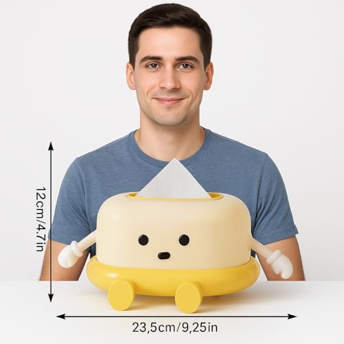 Coslifestore Cute Cartoon Tissue/Paper Box Holder Toaster Shape –Fun Desktop Item for Kids Study Table,Bathroom, Car, Home, Office Universal Fit, Return Favours for Boys & Girls - Image 4