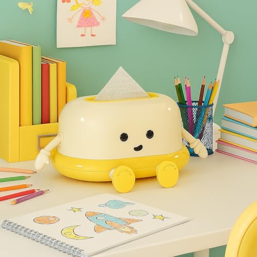 Coslifestore Cute Cartoon Tissue/Paper Box Holder Toaster Shape –Fun Desktop Item for Kids Study Table,Bathroom, Car, Home, Office Universal Fit, Return Favours for Boys & Girls - Image 3