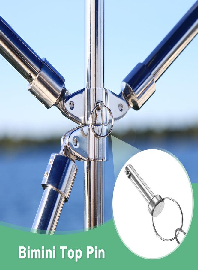M METERXITY 2-Pack Quick Release Pins, 5/16"(8mm) Diameter, 1.1(27mm) Usage Length Bimini Top Pin W/Lanyard & Screws for Shipbuilding/Marine/Trailer, 1.7 (42mm) Long Hardware Pins - Image 5