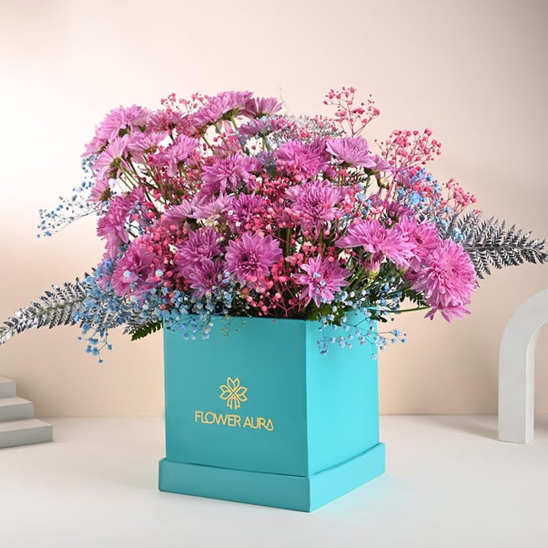 Floweraura FlowerAura Fresh Live Flower Bouquet of 6 Daisy Flowers In FA Box For Birthday Gift Anniversary Gift Wedding Gift Congratulations Gift Gift For Special Occasions Same Day Delivery  - Image 2