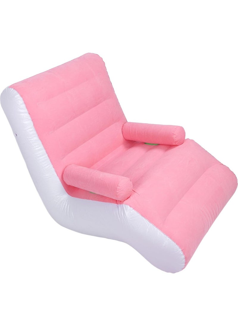 Generic - 140cm living room S-shaped inflatable sofa chair bed single person sofa ergonomics foldable lazy sofa home furniture - Image 1