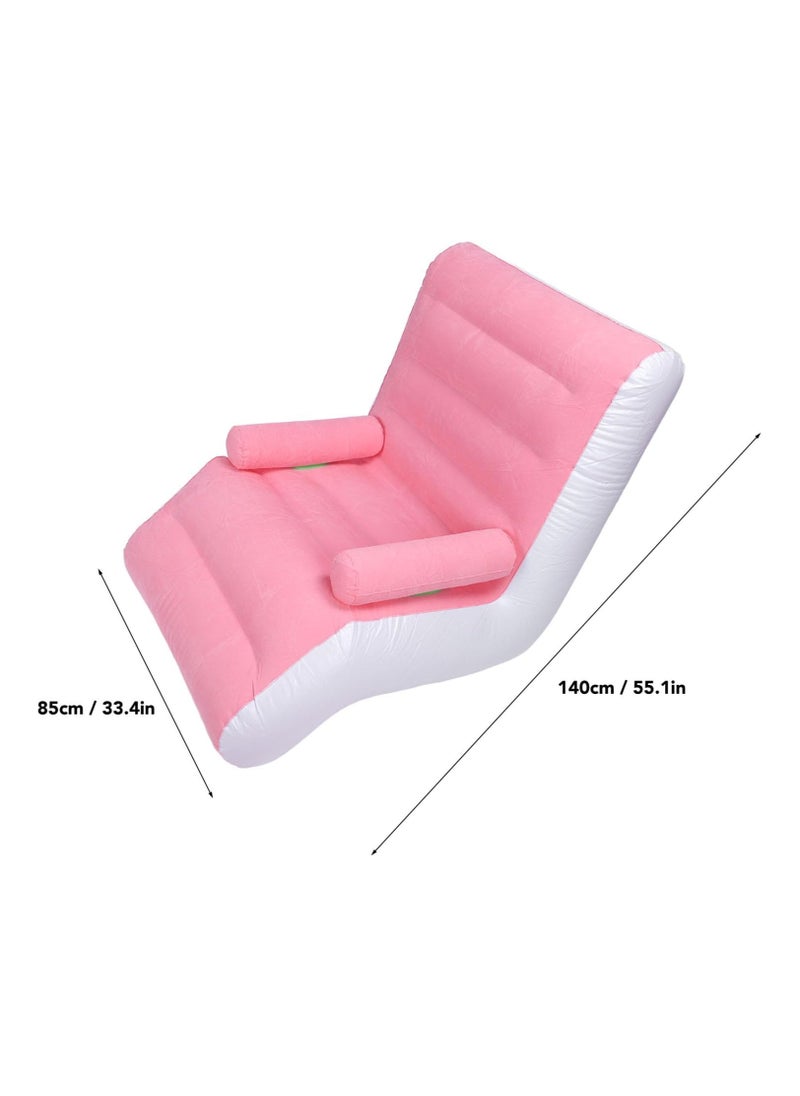 Generic - 140cm living room S-shaped inflatable sofa chair bed single person sofa ergonomics foldable lazy sofa home furniture - Image 1
