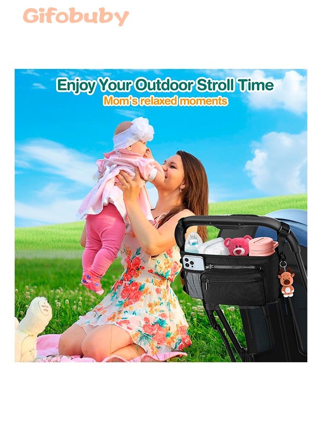 جيفوبوبي حقيبة تنظيم عربات الأطفال، حقيبة تنظيم تخزين الحفاضات العالمية لعربات الأطفال - Image 4