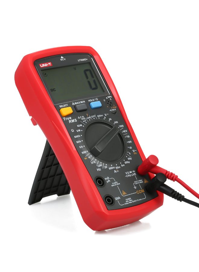 UNI-T Automatic RMS Digital AC/DC Voltage Tester-UT890D+ Black/Red 183 x 88 x 56mm - Image 2