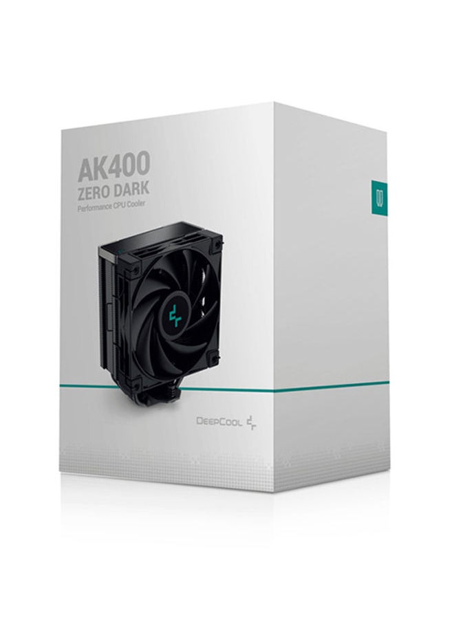 DEEPCOOL - AK400 ZERO DARK Performance CPU Cooler, 4 Copper Heat Pipes, 120mm Fluid Dynamic Bearing PWM Fan, 220W TDP | R-AK400-BKNNMN-G-2 - Image 1