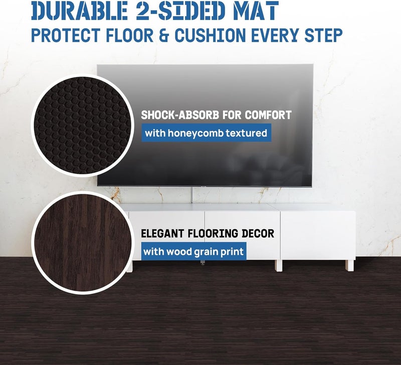 Yes4All حصائر EVA المتشابكة، بلاط أرضيات على شكل أحجية، padding أرضيات من الفوم مع حواف للأثاث، المساحات المنزلية، غرفة المعيشة، المرآب - Image 3