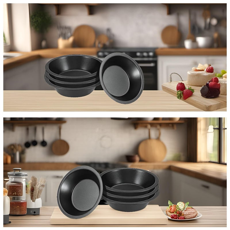 Rhblme 10 Pack Mini Pie Tins  4 Inch Mini Pie Pans Nonstick Small Pie Tins  Carbon Steel Small Pie Pans Individual Pie Tins For Baking Dessert  Fruit Pie And Beef Pie  Oven Safe & Dishwasher Safe - Image 4