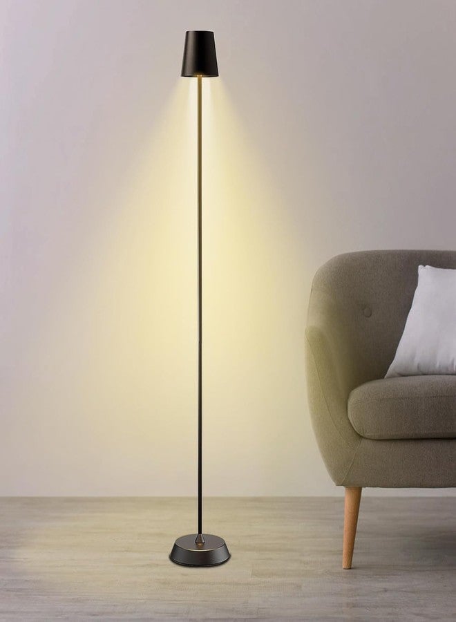 AMPLIN LED Floor Lamp with Touch Control, 3000K Warm White, Dimmable & Height Adjustable, USB Rechargeable, Cordless Standing Lamp for Indoor & Outdoor Use, Portable & Modern Design - Image 1