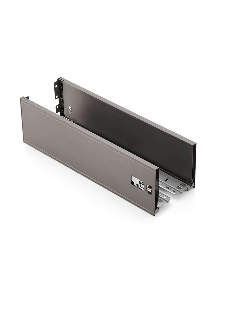 STARKE Cabinet Drawer Box Complete with Slides Anti-Rust Aviation Aluminum Alloy Drawer Box Set, 99 mm Back Panel 12mm Ultra Thin Mid-Cut Drawer Grey (Jane Series Mid-Cut) (440-450 mm)  - Image 3